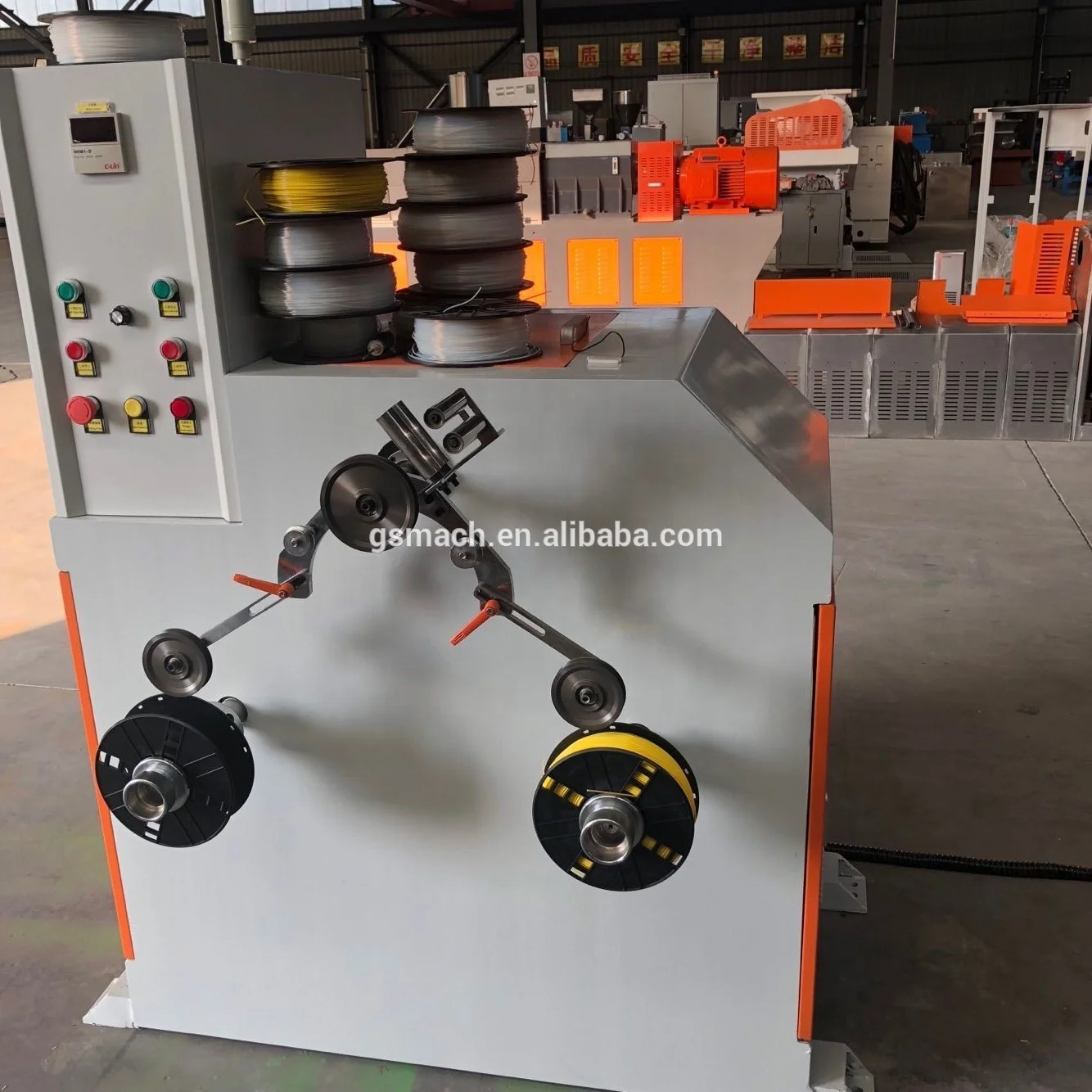 Pneumatic Automatic Reel Changing and Winding Machine with Pneumatic Cutter - Wire Drawing Rolling Up Machine