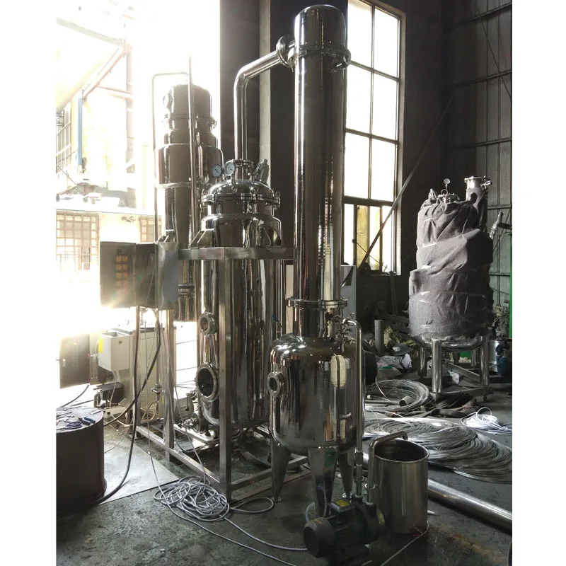Single effect falling film evaporator vacuum evaporation concentrator