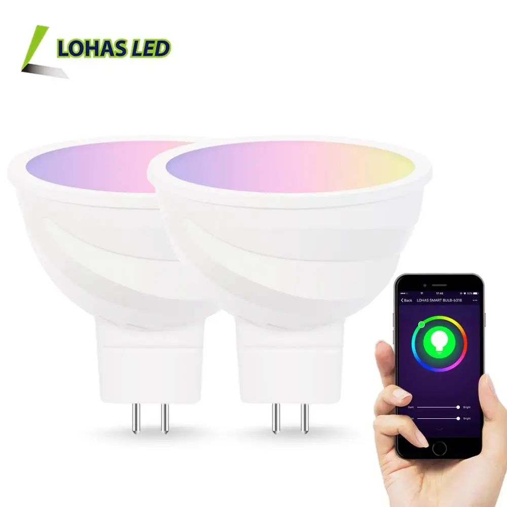  Умная Светодиодная лампа направленного света 5 Вт MR16 GU5.3 RGB Wifi
