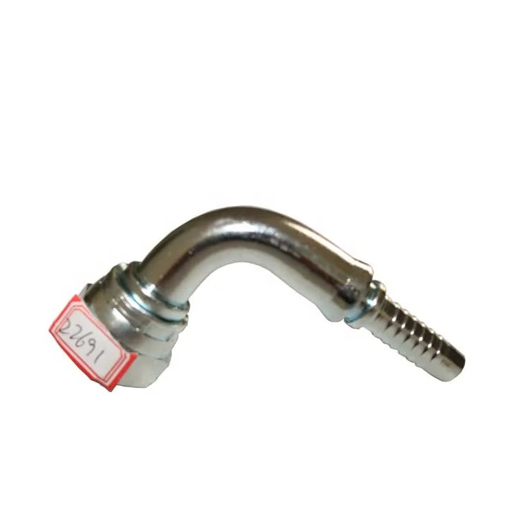Hebei forged end connection hydraulic hose fittings Carbon steel Single Hex 90 degree BSP 22691