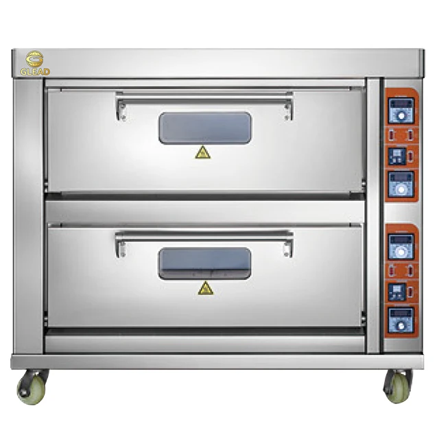 Hot sale 2 deck 4 trays Standard Electric Deck Oven Bread Bakery oven commercial standard deck oven