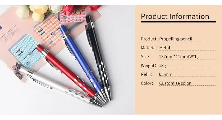 Hot sales mechanical pencil automatic pens with custom logo promotional mechanical pencil 0.3