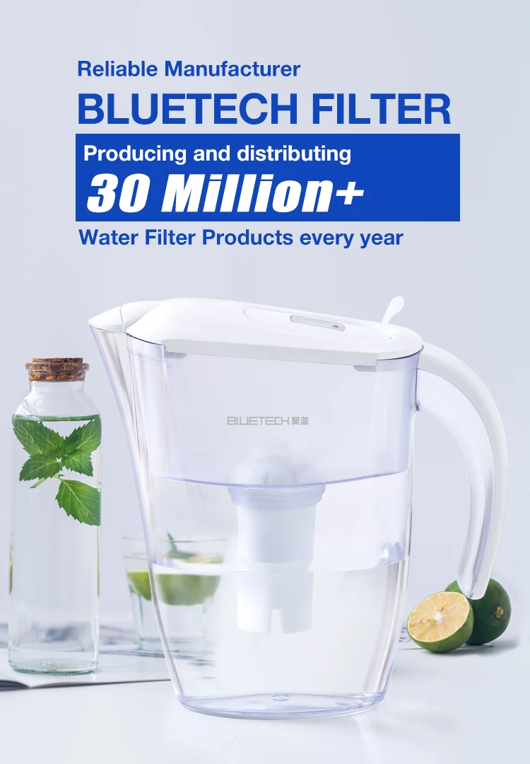 2.4L Alkaline Water Filter Pitcher and Jug Factory Water Filter Pot Water Bottle Alkaline