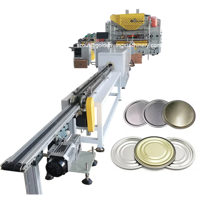 Automatic aluminum eoe lid making machine for beverage cans