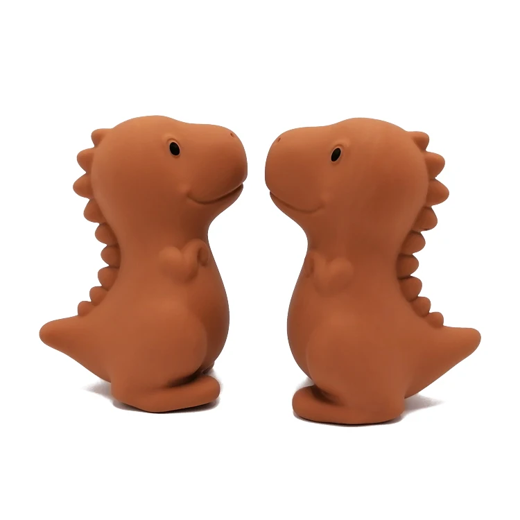 Dinosaur Teether Soother Bath Toy Made From 100% Natural Hevea Rubber For Soothing Babies Sore Gums