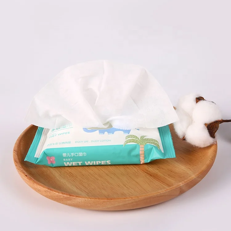Wholesale high quality spunlace cleaning hand sanitizer tissue case baby wet wipe