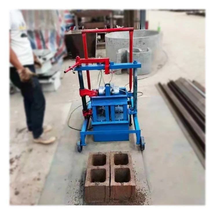 Mobile Manual Hollow Brick Block Maker Concrete Cement Brick Block Making Machine manufacturer lowest Price