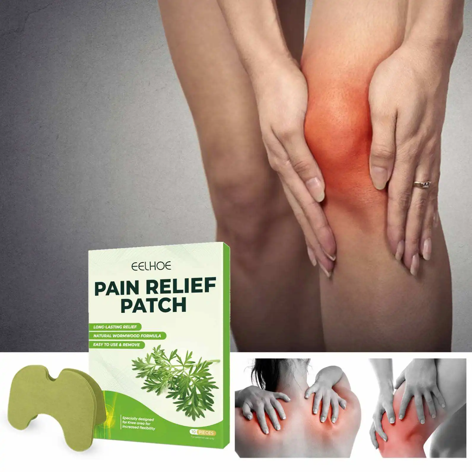 Trending Products 2023 Wormwood Pain Relief Patch To Relieve Joint Lumbar Vertebra Cervical Knee Leg Bone Pain Health Care Patch