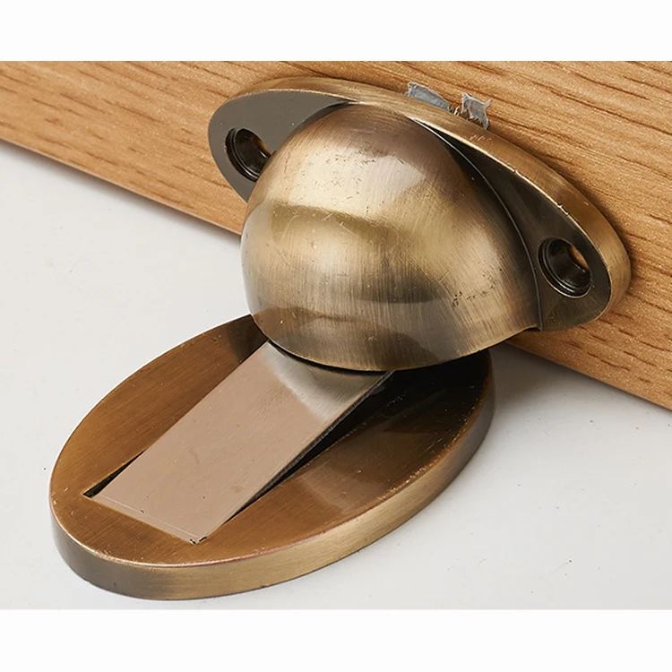 Magnetic Non-punch Door Holder Hidden Doorstop Furniture Door Hardware Zinc alloy Door Stoppers