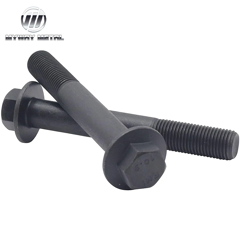 Chinese factory specializes in customizing ASME/ANSI B 18.2.3.9M steel blackened hexagonal flange bolts