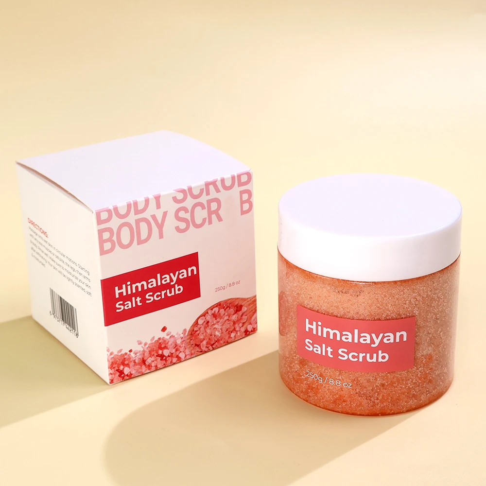 OEM Private brand customized wholesale body scrub sea salt facial brightening exfoliating whitening body scrub