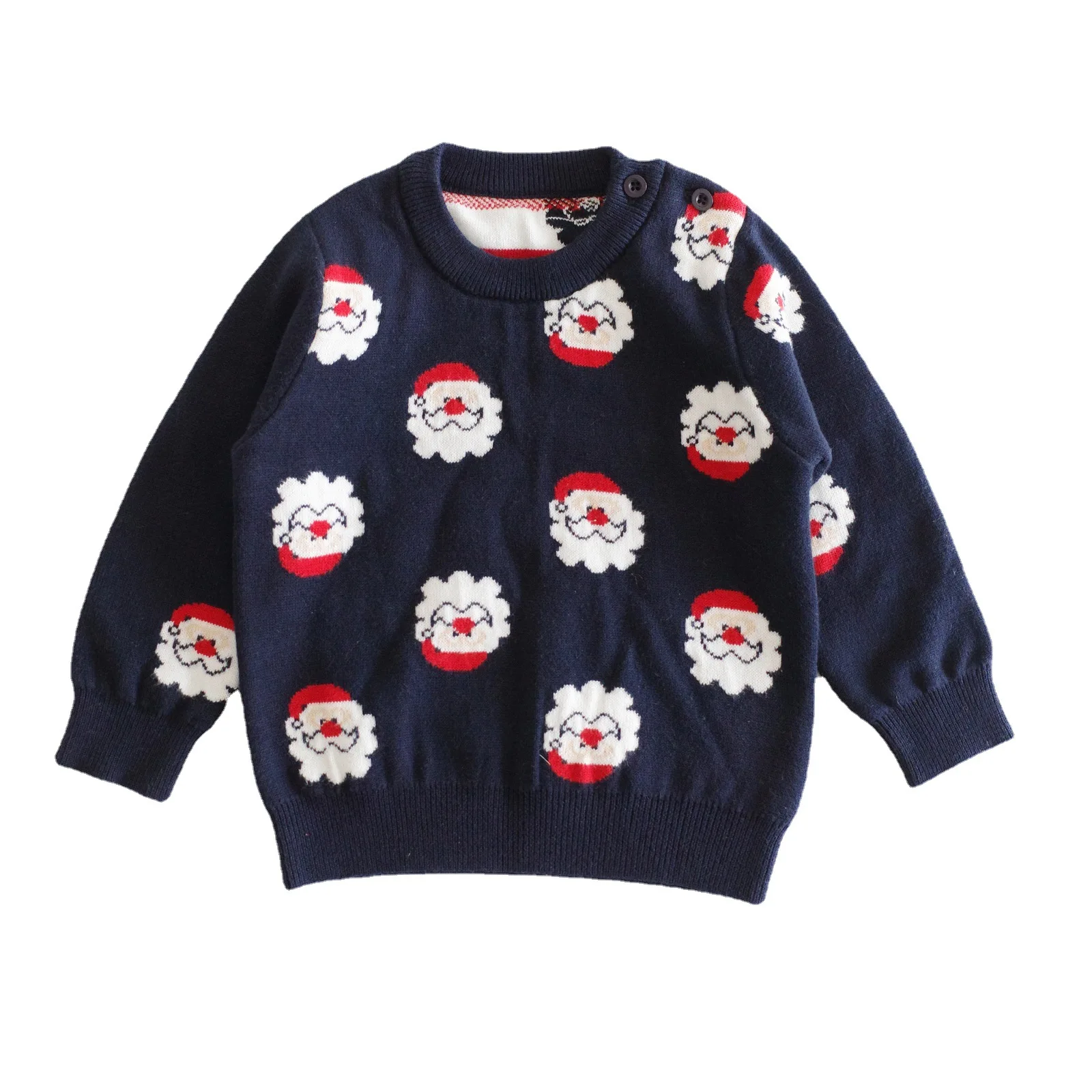 Autumn Winter Children Clothing Cotton Long Sleeve Sweater Round Neck Kids Clothes Knit Christmas Sweater For Little Girls