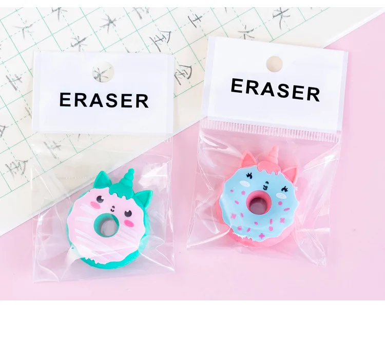 2022 Wholesales High Quality  TPR Material Cute Unicorn Shape Erasers for Girls