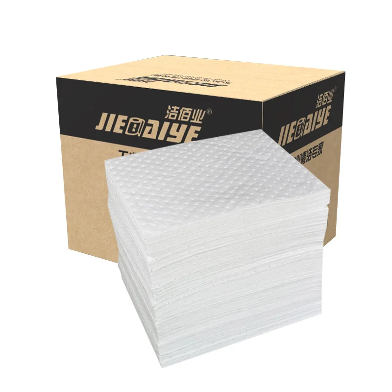 Efficient white single tear thread composite pressure point oil-absorbing non-woven cotton sheet