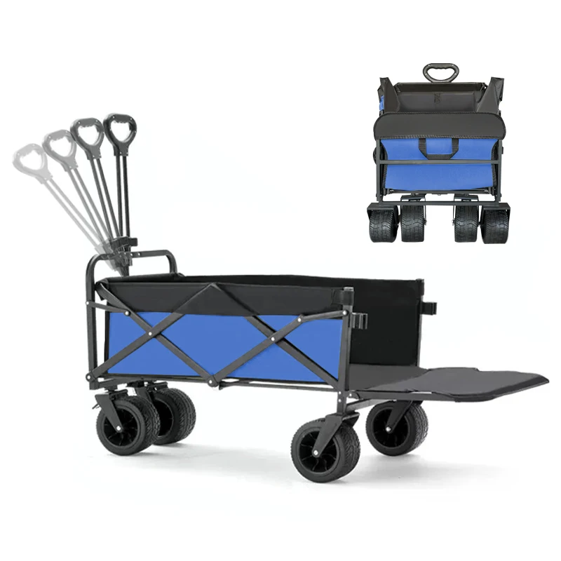 Large Capacity Outdoor wagon cart foldable Trailer Stall  garden wagon cart Pull After Opening a beach fishing cart