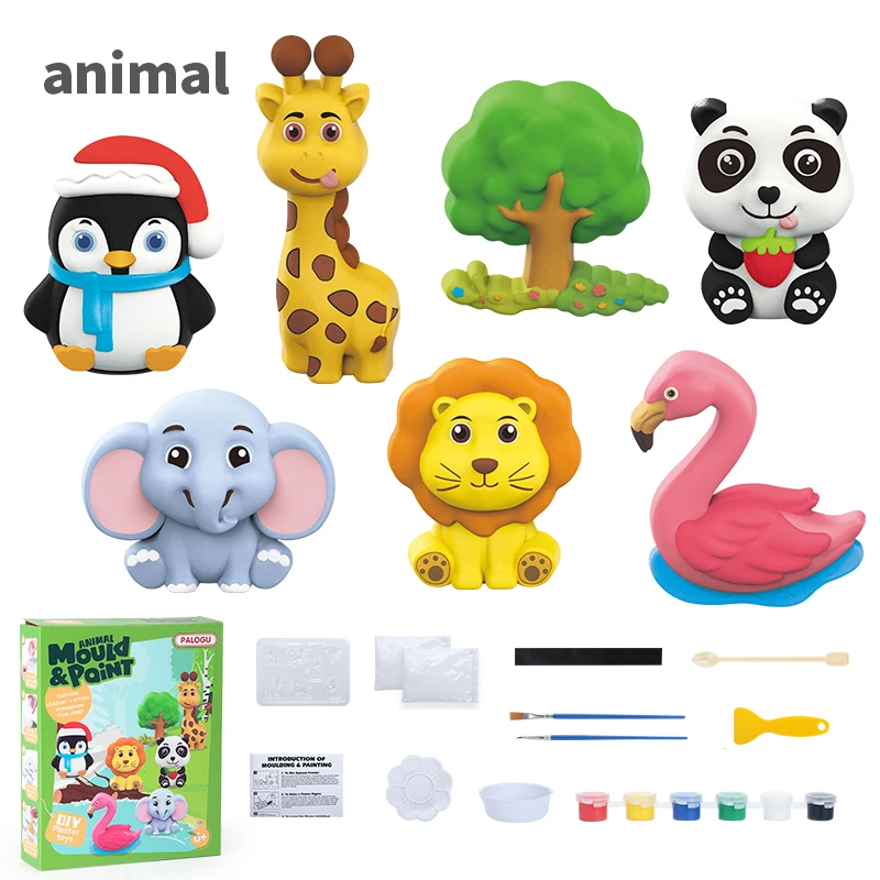 Wholesale Dinosaur Mold Graffiti Painting Diy Plaster Toys Watercolor Education Creative Hand Painting Craft Toys For Children