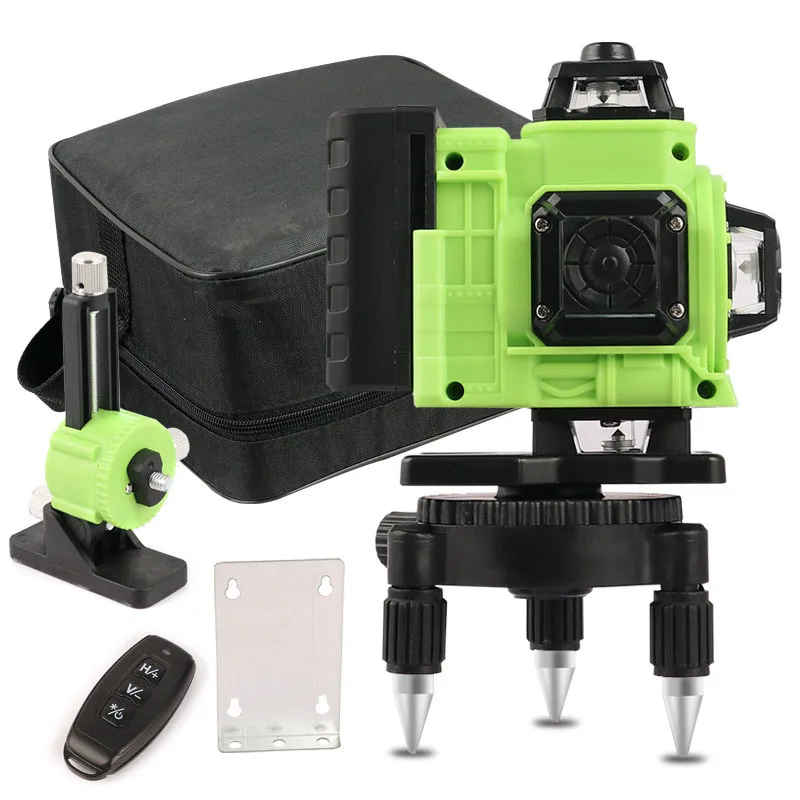 360 Self Leveling Rotary Laser Level 4D 16 Lines Horizontal&Vertical Cross Line Laser Surveying Measuring Tools