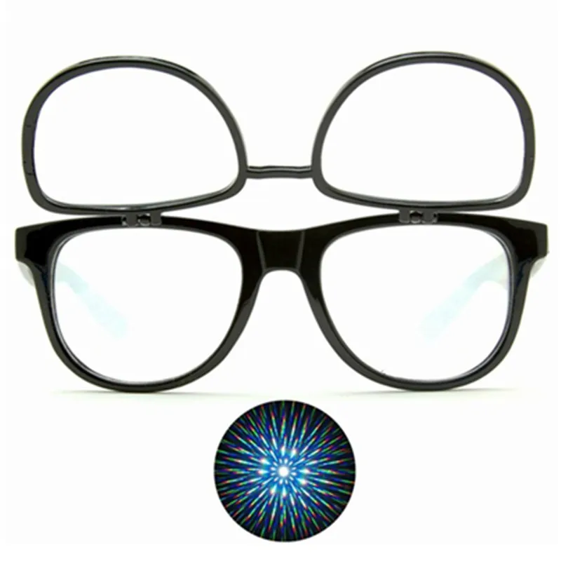 Праздничные очки 2021, оптовая продажа, новинка, очки в Форме Призмы на день рождения, рождественские очки с двойным 13500 дифракцией