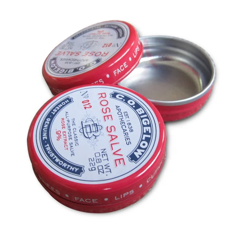 Perfume Tin Box Custom Printed Mini Small 2-piece Round Lipstick Tin Box, Solid Tinplate Diameter 53x22 Mm Lipstick Tin Box PVC