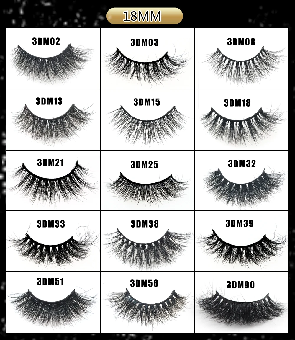 
High Quality 3D Mink Eyelashes Vendor Mink Own Brand Eyelashes 16mm 18mm 25mm False Mink Eyelashes 