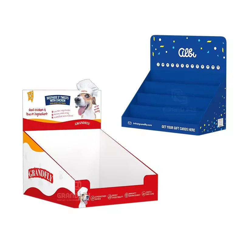 Cardboard Display Stand Eco-friendly countertop counter Corrugated Cardboard Display Box Display Racks For Shops