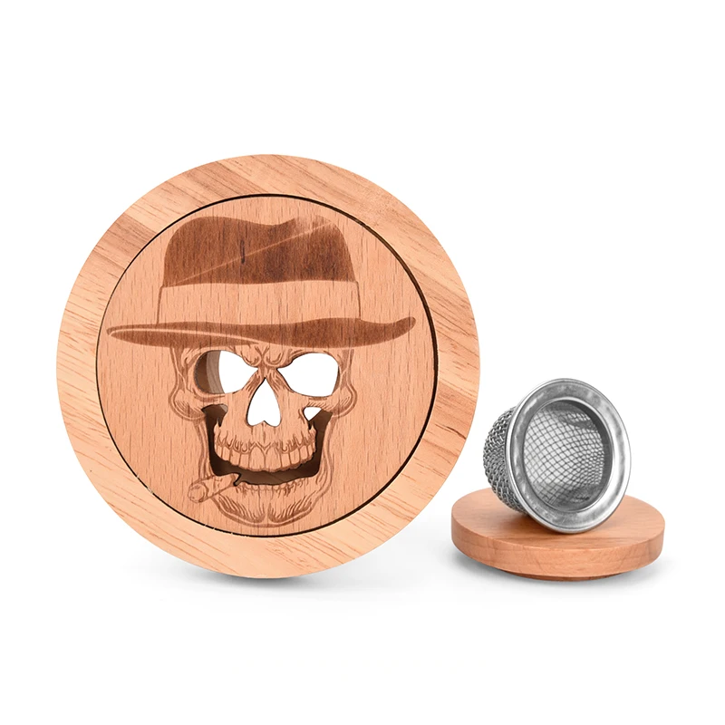 Hot Selling Sustainable Skull Shape Cocktail Smoker Kit Whiskey Chimney for Enhanced Drinking Experience