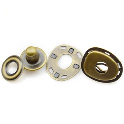 Metal brass color antique brass lift dot button