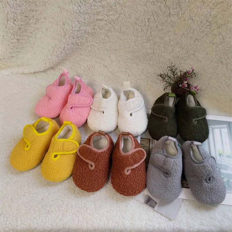 Winter children soft soles boys and girls indoor home non-slip warm comfortable cotton slippers