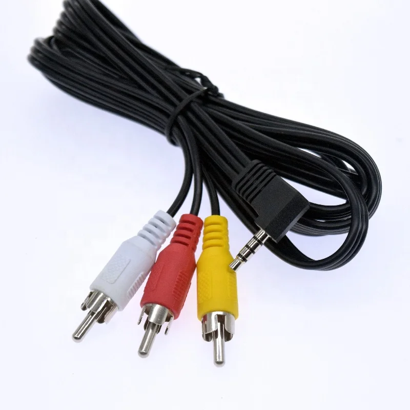 Factory customized 3.5 mm Aux Audio Video Cable speaker/headphones stereo cable  male  to male
