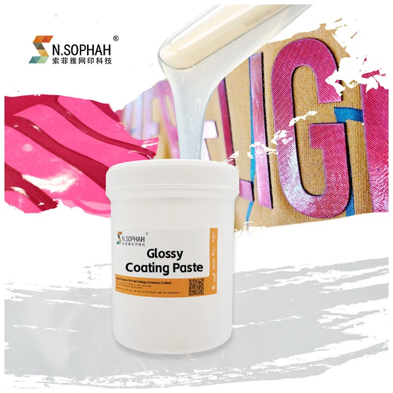 Factory Price High Shine High Fastness Screen Printing Glossy Coating Paste