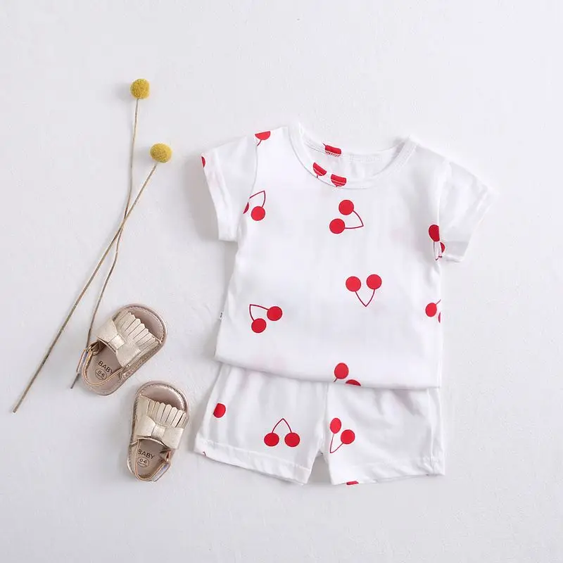 Summer baby clothes sets Newborn baby designer clothes sets Baby  short-sleeved shorts clothing sets