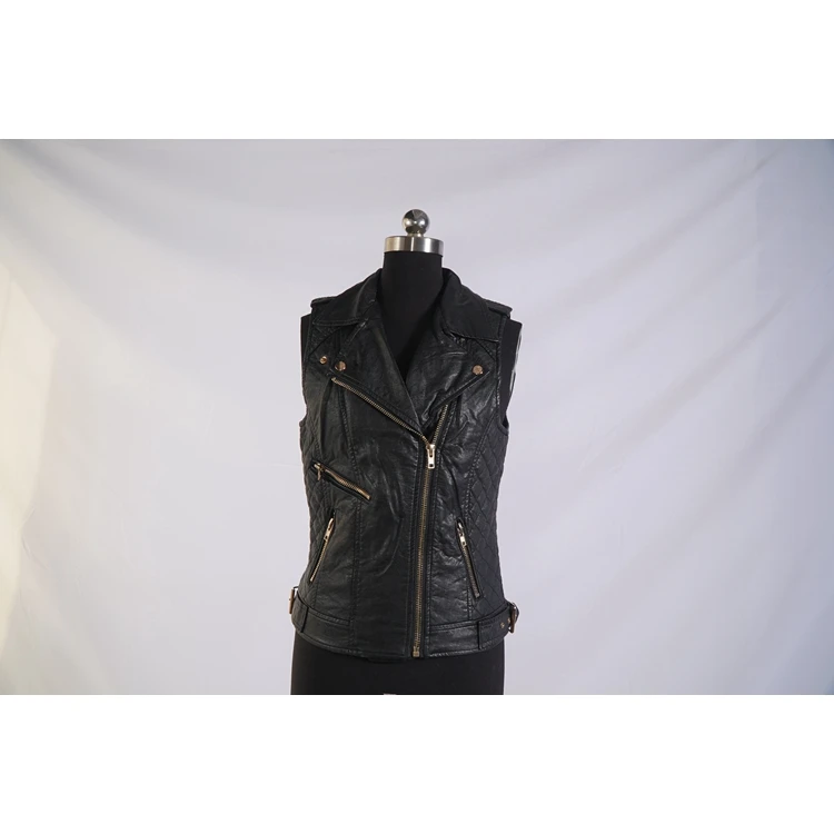 Внешняя упаковка может быть настроена, искусственная кожа, Женский стильный жилет, женские жилеты