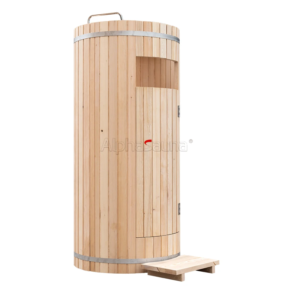 Wooden Portable Outdoor Bath Room Shower Set For Sale