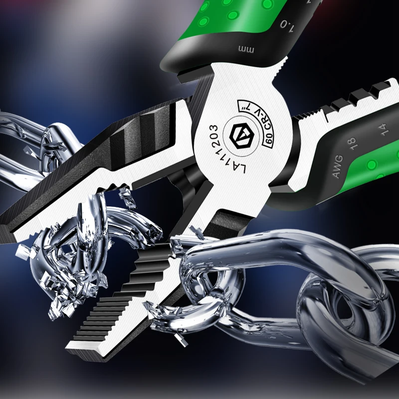LAOA 7 Inch Multifunction Diagonal Pliers Wire Cutter Long Nose Pliers Side Cutter Cable Shears Electrician professional Tools