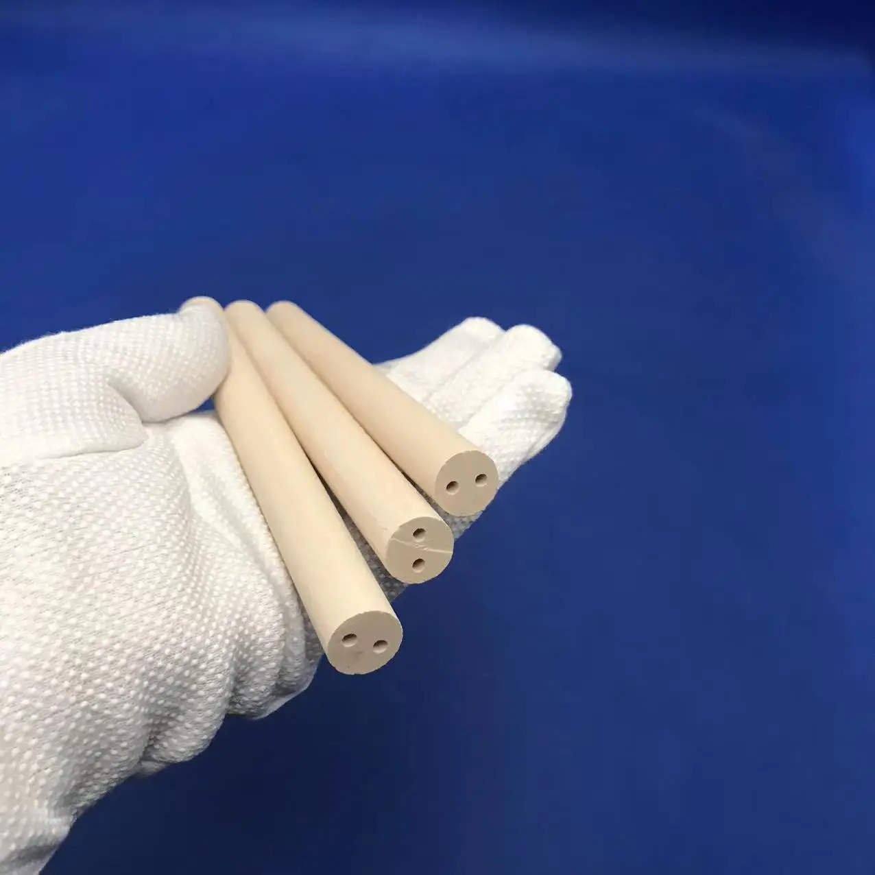 Magnesium Oxide magnesia ceramic Tube MgO core rod for Heaters 2 hole Dia11mm length200mm