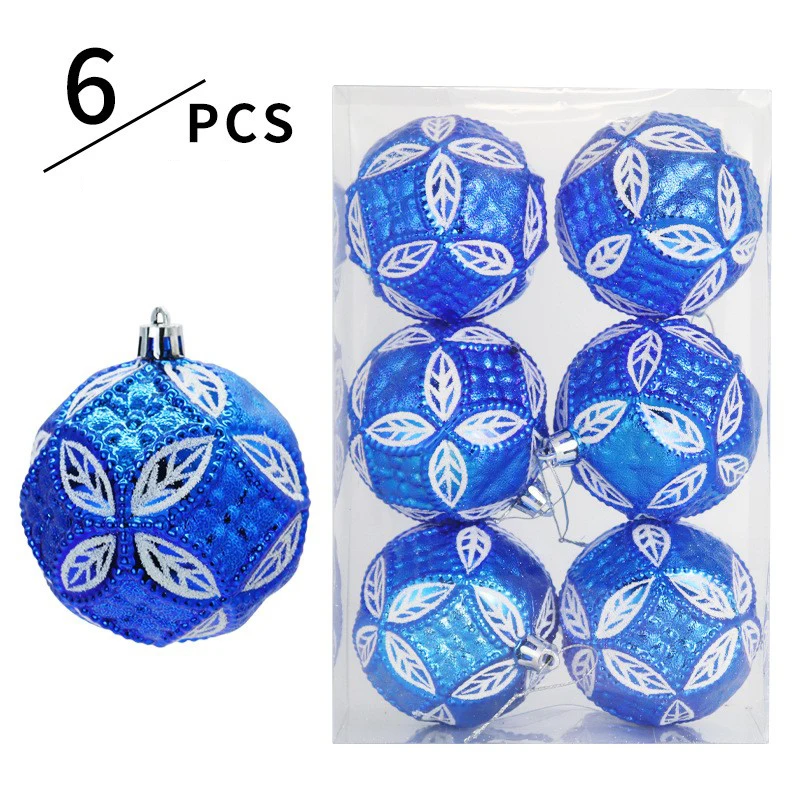Hand-painted Christmas ball 6cm8cm set Christmas tree pendant 24pcs Christmas decorations