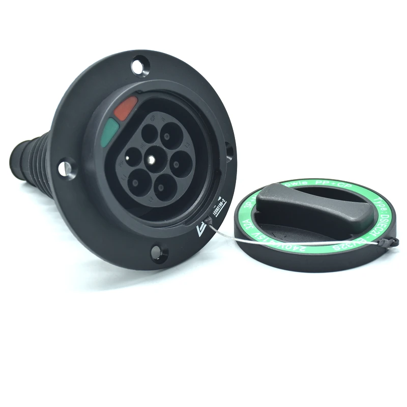 
 Type 2 32A electric vehicle electrical connector male IEC 62196-2 EV socket  