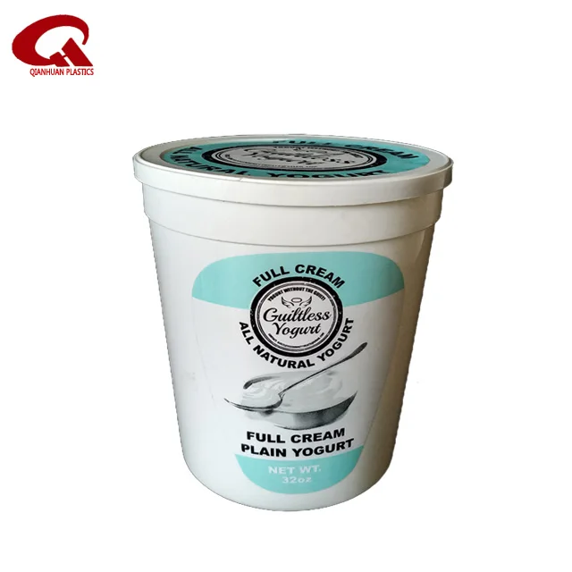32oz/1L  disposable Plastic Cups with Lids Ice Cream/Iced Cold Drinks/Cupcake, Snack Bowl, Fruit Cups