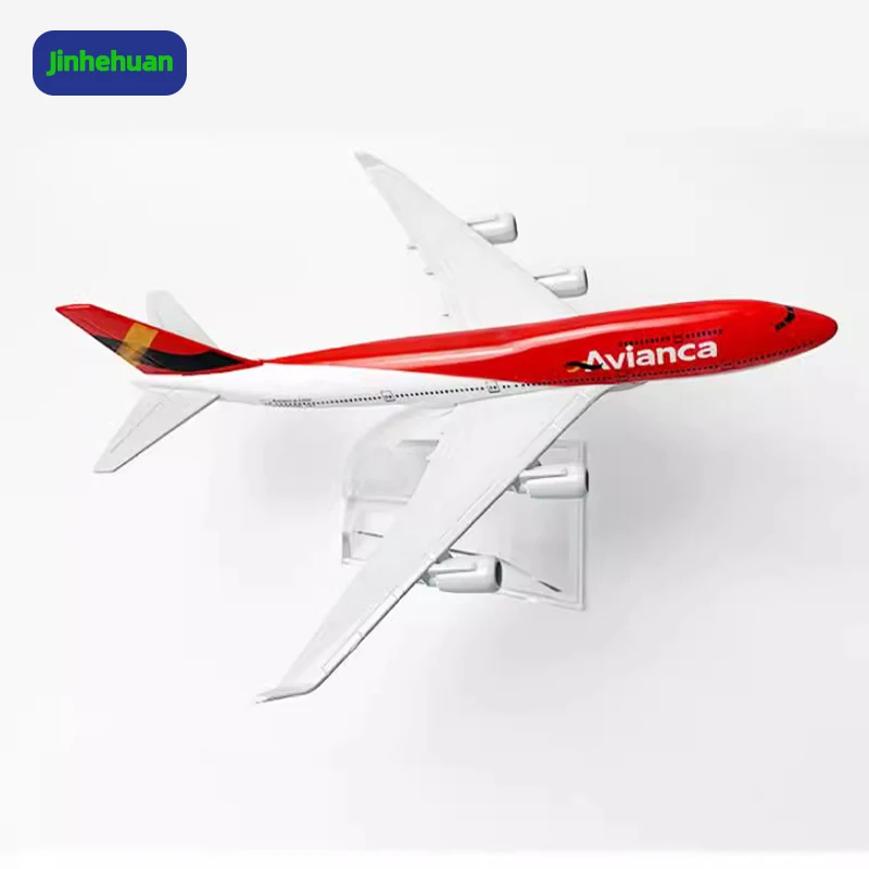 Colombia B747 Airplane Model Diecast Toy 1:400 For Collectible Kids Gift Small Aircraft Models For Boys Alloy Diecast Toys