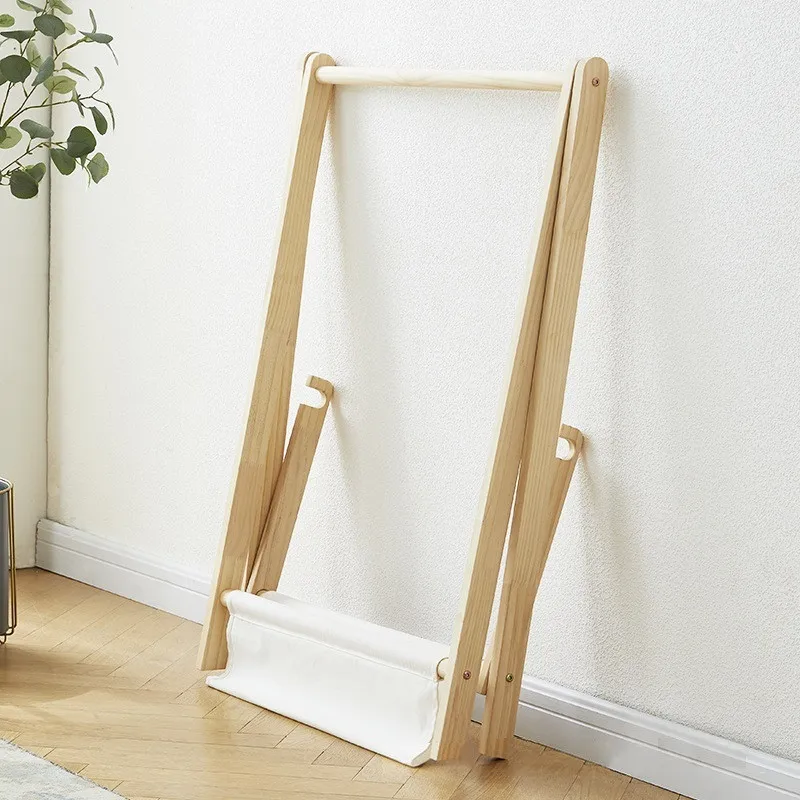 Wooden Kids Clothing Rack with Cloth Storage Shelf Garment Rack for Pets Dolls Baby Hanger Rack Clothes Organizer Storage