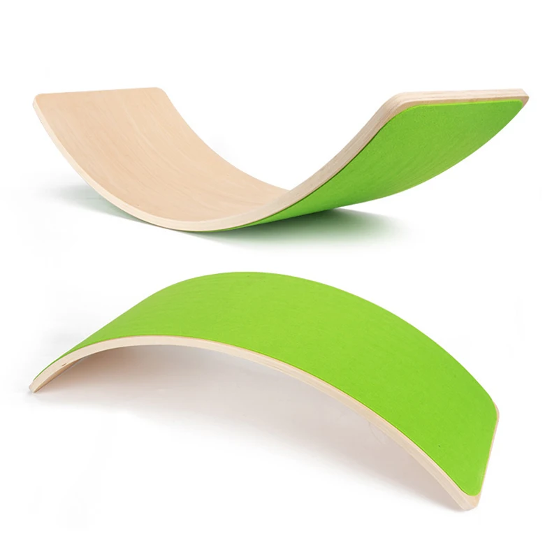 Kids Board Curved Wooden Balance Board Toy Natural Wood Seesaw For Toddlers Kids