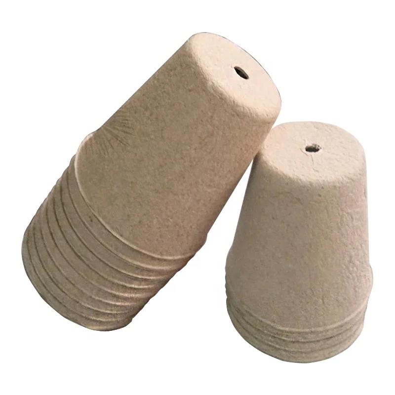 Manufacturers wholesale cheap garden plant paper pots Hot sale eco friendly Pulp flower pots