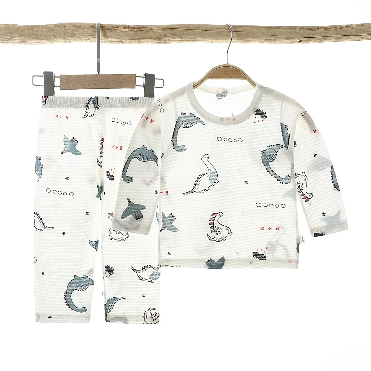 Children Home Wear Kids Air Conditioning Clothing Organic Bamboo Cotton Baby Sleepwear Set Summer Pajamas