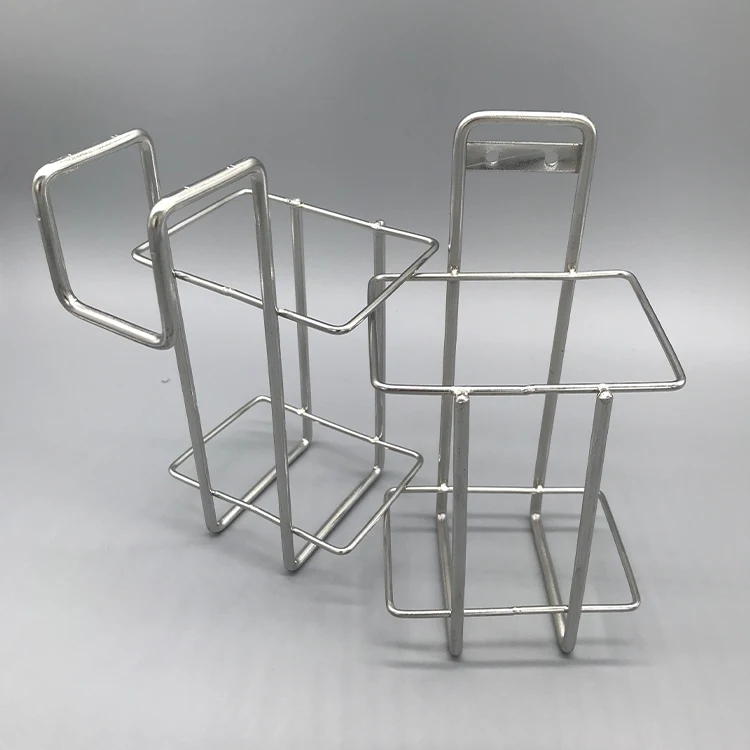 Ready Stock Supply Medical Stainless Steel Metal Hand Sanitizer Hook Rack Hospital Wall Holder Hanger basket