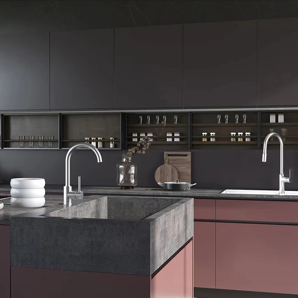 Boloni From Pakistan Set Customization Solid Wood Wholesale Dining Room Wine Cabinet Fiber Kitchen Cabinets