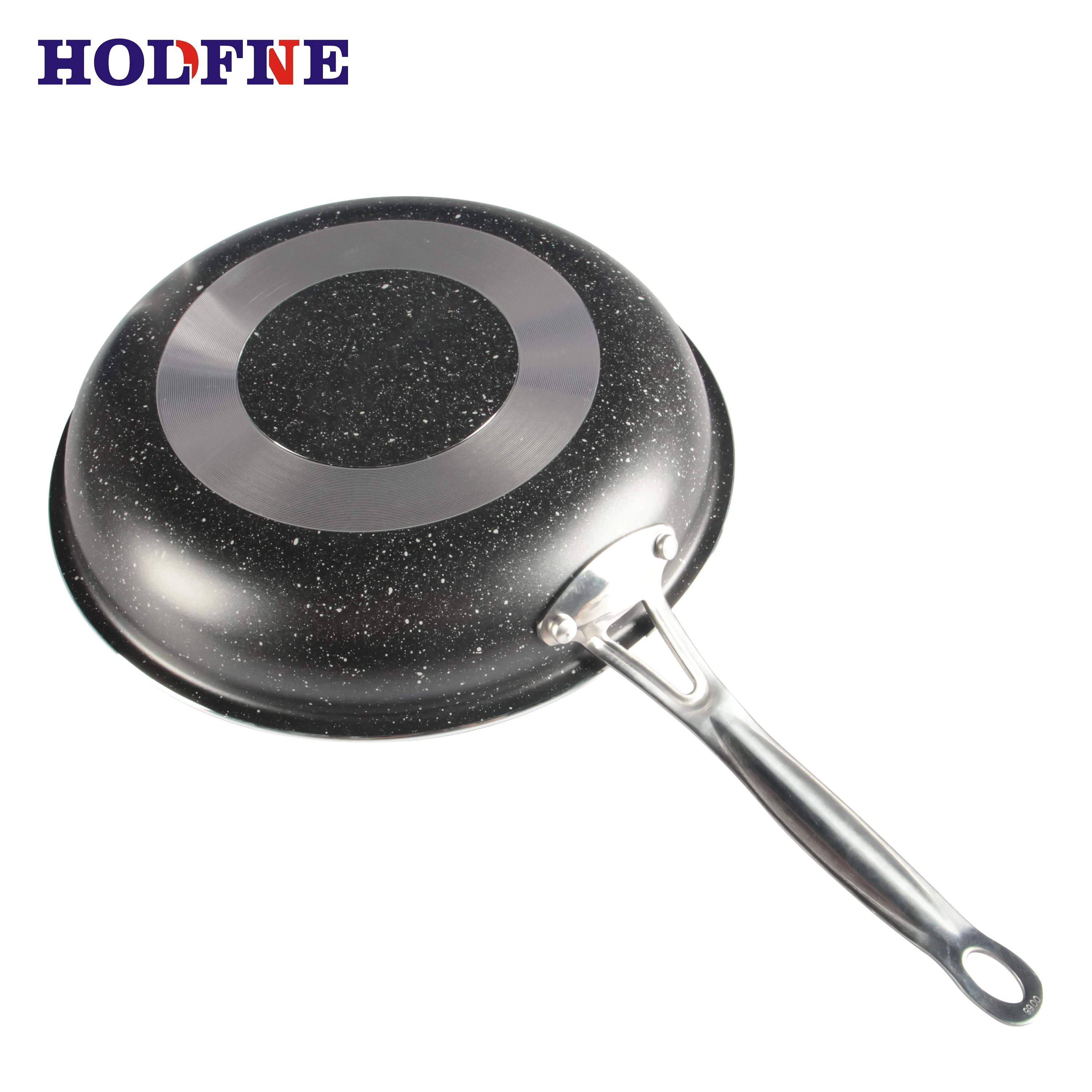 Black sprinkle Flanging fry pan milk pot aluminium non stick cookware sets Stainless steel handle