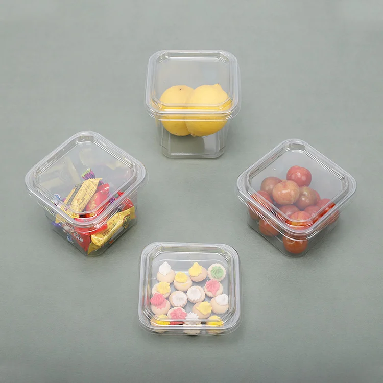 Коробка для суши и салата, пластиковая коробка для упаковки еды в виде клубники, одноразовый прозрачный контейнер-раскладушка для фруктов, коробка для хранения