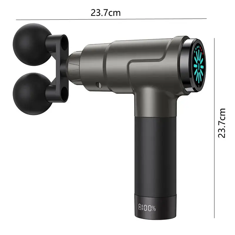 Body Hand Massage Vibrator Double Head Vibrate Massage Gun Muscle Fascia Machine A De Massage Tool Machine With Case Accessories