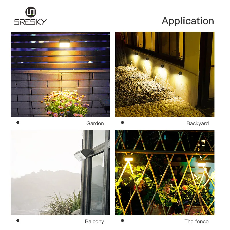 High Bright Home Solar Powered Waterproof Outdoor Garden Security Wall Solar Led Yard Light