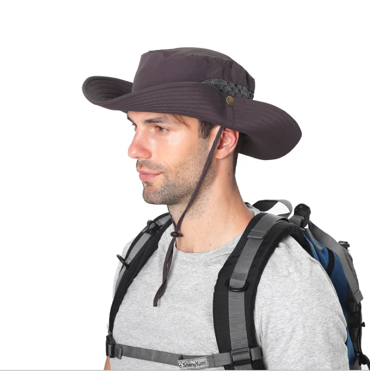 Agradecido пеший туризм шляпа сетки шляпа с широкими полями воздухопроницаемость на открытом воздухе солнцезащитные кепки с козырьком для Рыбацкая шляпа